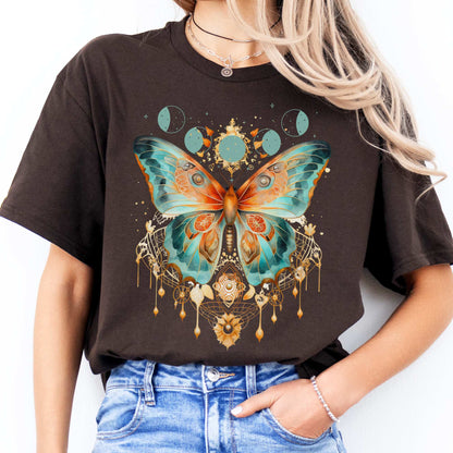 Mystical and Whimsical Butterfly Shirt Dark Chocolate / S T-Shirt The Mystic Eden Bookish Book Lovers