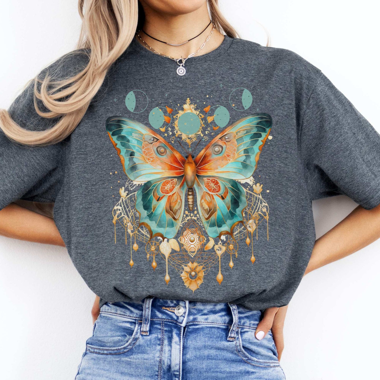 Mystical and Whimsical Butterfly Shirt Dark Heather / S T-Shirt The Mystic Eden Bookish Book Lovers