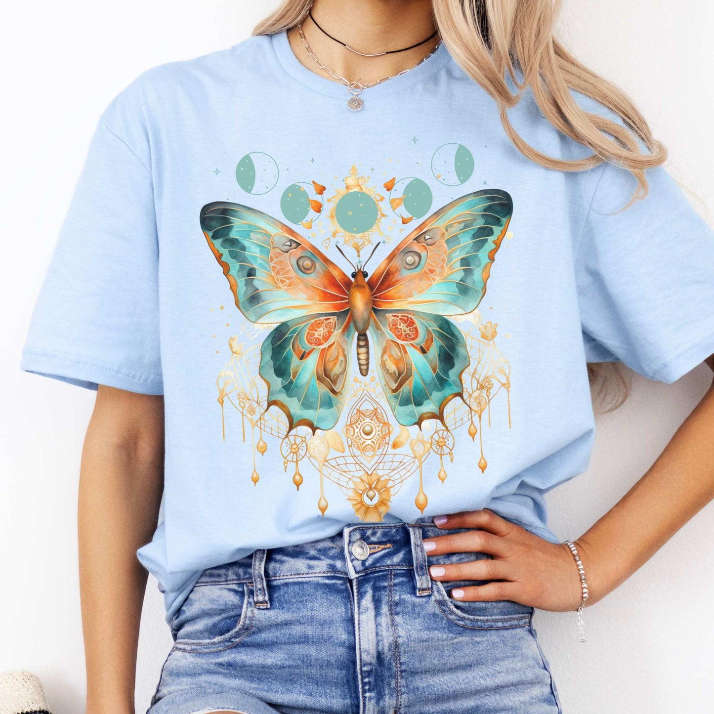 Mystical and Whimsical Butterfly Shirt Light Blue / S T-Shirt The Mystic Eden Bookish Book Lovers