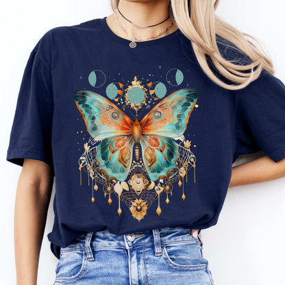 Mystical and Whimsical Butterfly Shirt Navy / S T-Shirt The Mystic Eden Bookish Book Lovers