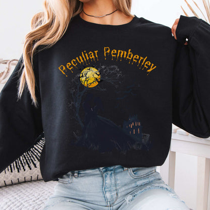 Peculiar Pemberley Pride & Prejudice Halloween Sweatshirt Black / S Sweatshirt The Mystic Eden Bookish Book Lovers