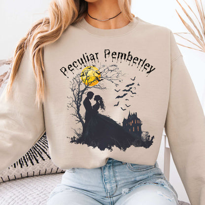 Peculiar Pemberley Pride & Prejudice Halloween Sweatshirt Sand / S Sweatshirt The Mystic Eden Bookish Book Lovers