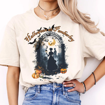 Pemberley Halloween Pride & Prejudice Shirt Natural / S T-Shirt The Mystic Eden Bookish Book Lovers