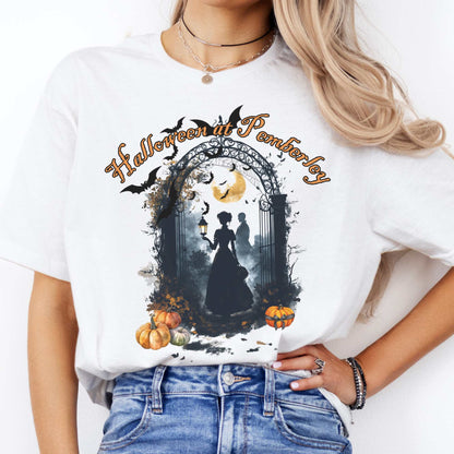 Pemberley Halloween Pride & Prejudice Shirt White / S T-Shirt The Mystic Eden Bookish Book Lovers