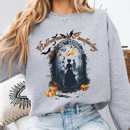 Pemberley Halloween Pride & Prejudice Sweatshirt Sport Grey / S Sweatshirt The Mystic Eden Bookish Book Lovers