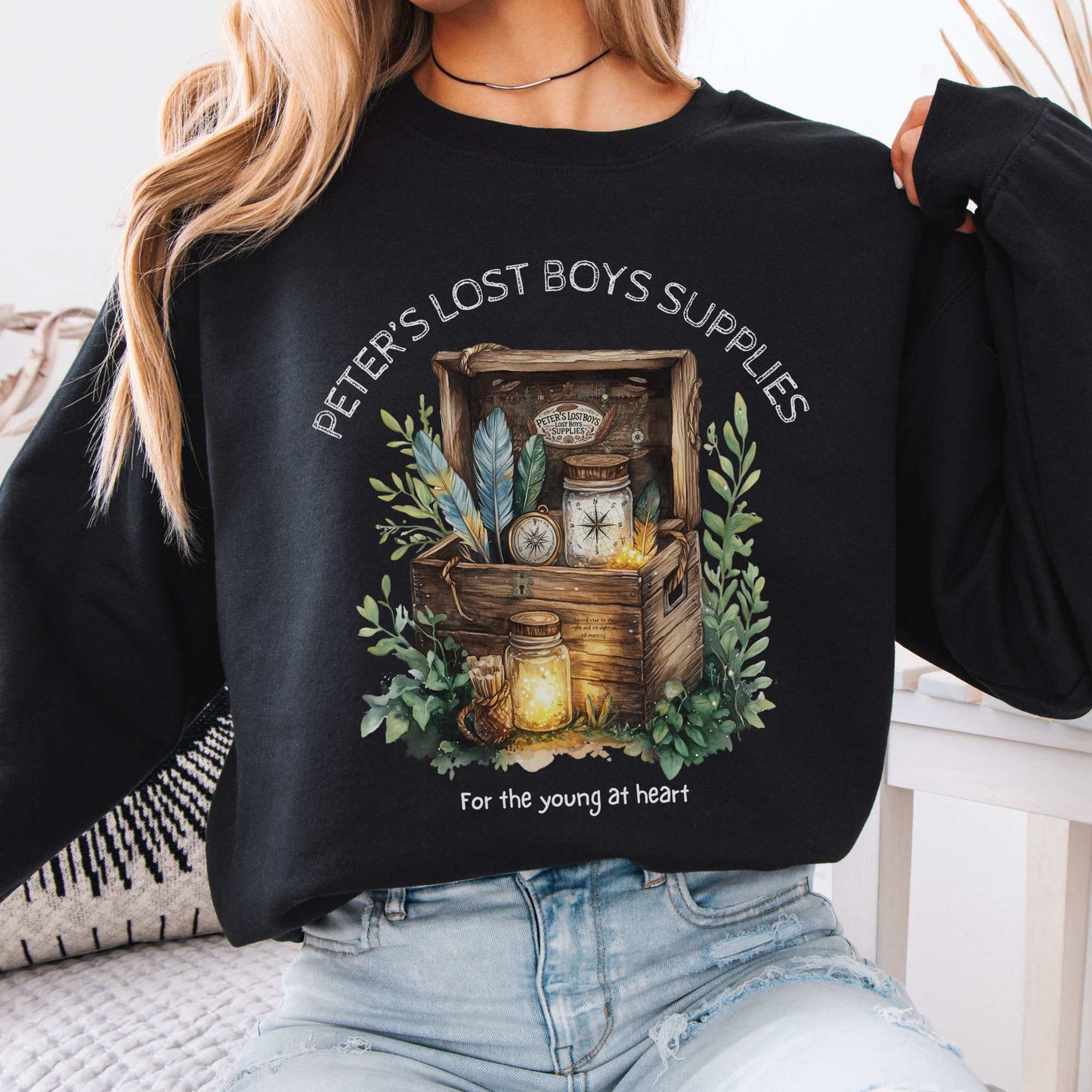 Peter's Lost Boys Supplies Sweatshirt Black / S Sweatshirt The Mystic Eden Bookish Book Lovers