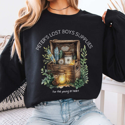 Peter's Lost Boys Supplies Sweatshirt Black / S Sweatshirt The Mystic Eden Bookish Book Lovers