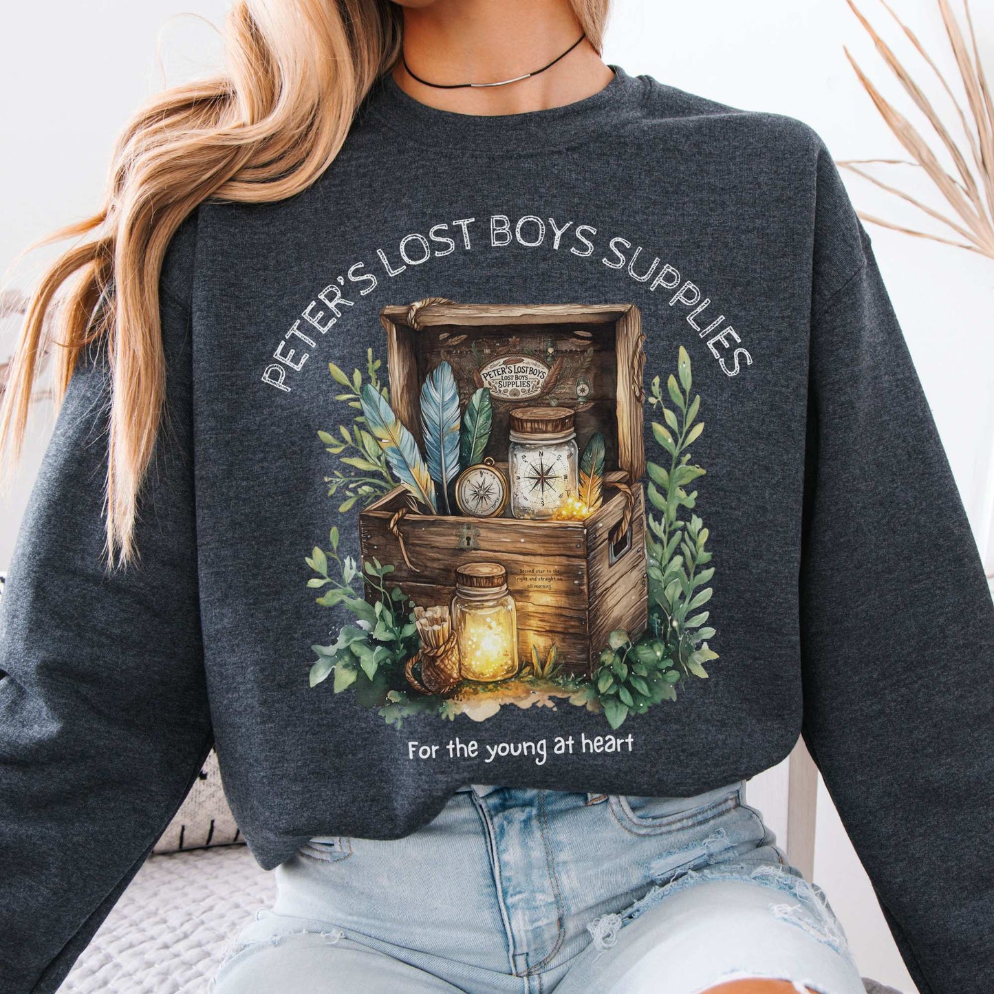 Peter's Lost Boys Supplies Sweatshirt Dark Heather / S Sweatshirt The Mystic Eden Bookish Book Lovers