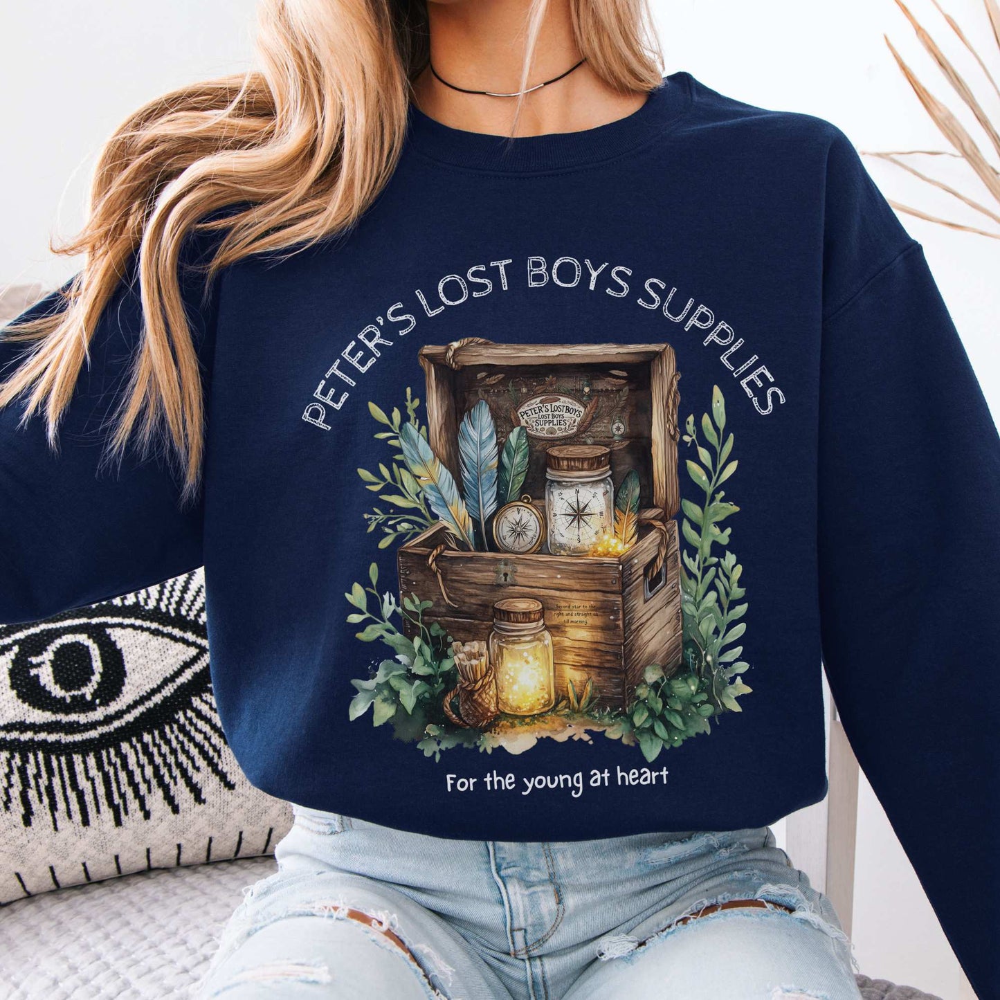 Peter's Lost Boys Supplies Sweatshirt Navy / S Sweatshirt The Mystic Eden Bookish Book Lovers