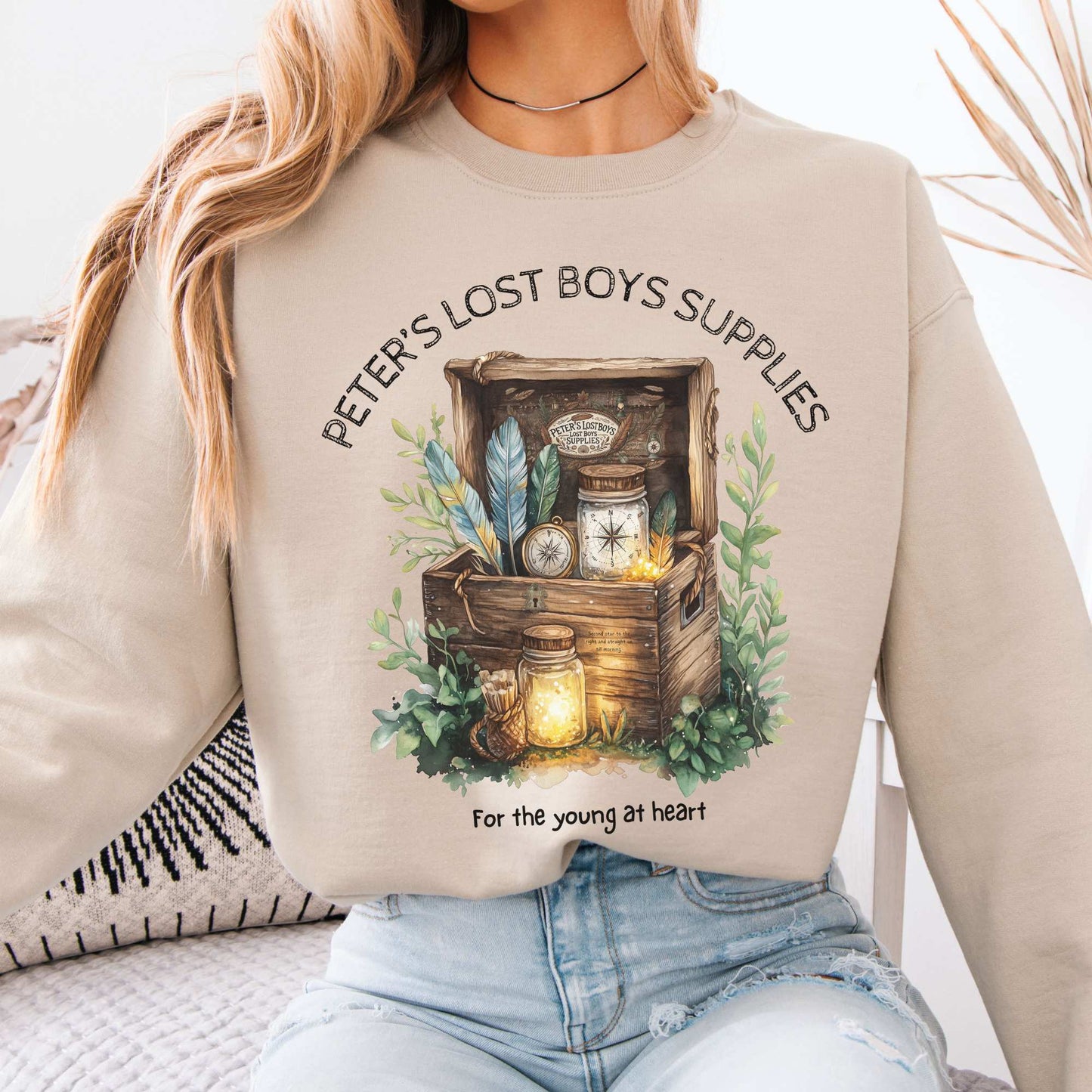 Peter's Lost Boys Supplies Sweatshirt Sand / S Sweatshirt The Mystic Eden Bookish Book Lovers