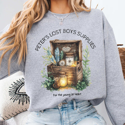 Peter's Lost Boys Supplies Sweatshirt Sport Grey / S Sweatshirt The Mystic Eden Bookish Book Lovers