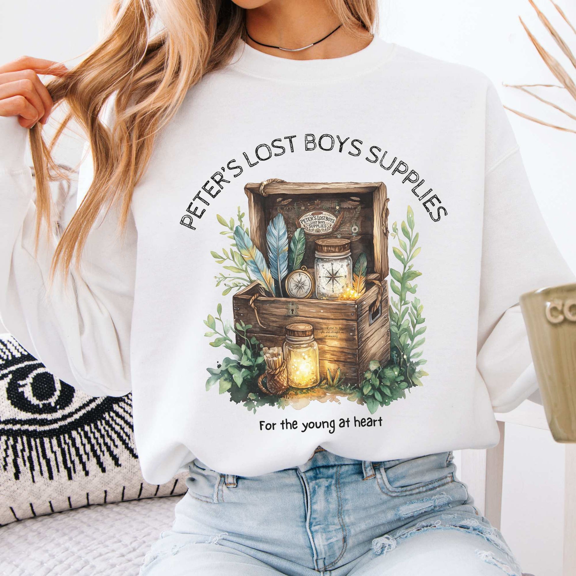 Peter's Lost Boys Supplies Sweatshirt White / S Sweatshirt The Mystic Eden Bookish Book Lovers