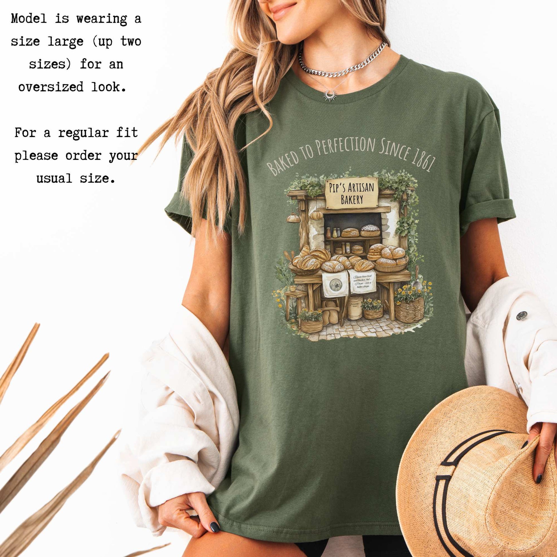 Pip's Artisan Bakery Great Expectations Charles Dickens Tee T-Shirt The Mystic Eden Bookish Book Lovers