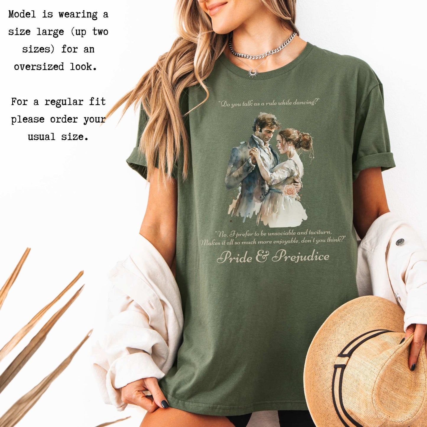 Pride & Prejudice Jane Austen T-shirt T-Shirt The Mystic Eden Bookish Book Lovers