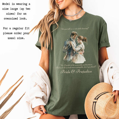 Pride & Prejudice Jane Austen T-shirt T-Shirt The Mystic Eden Bookish Book Lovers