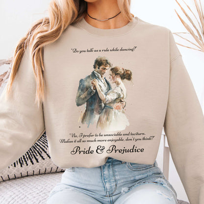 Pride & Prejudice Sweatshirt Sand / S Sweatshirt The Mystic Eden Bookish Book Lovers