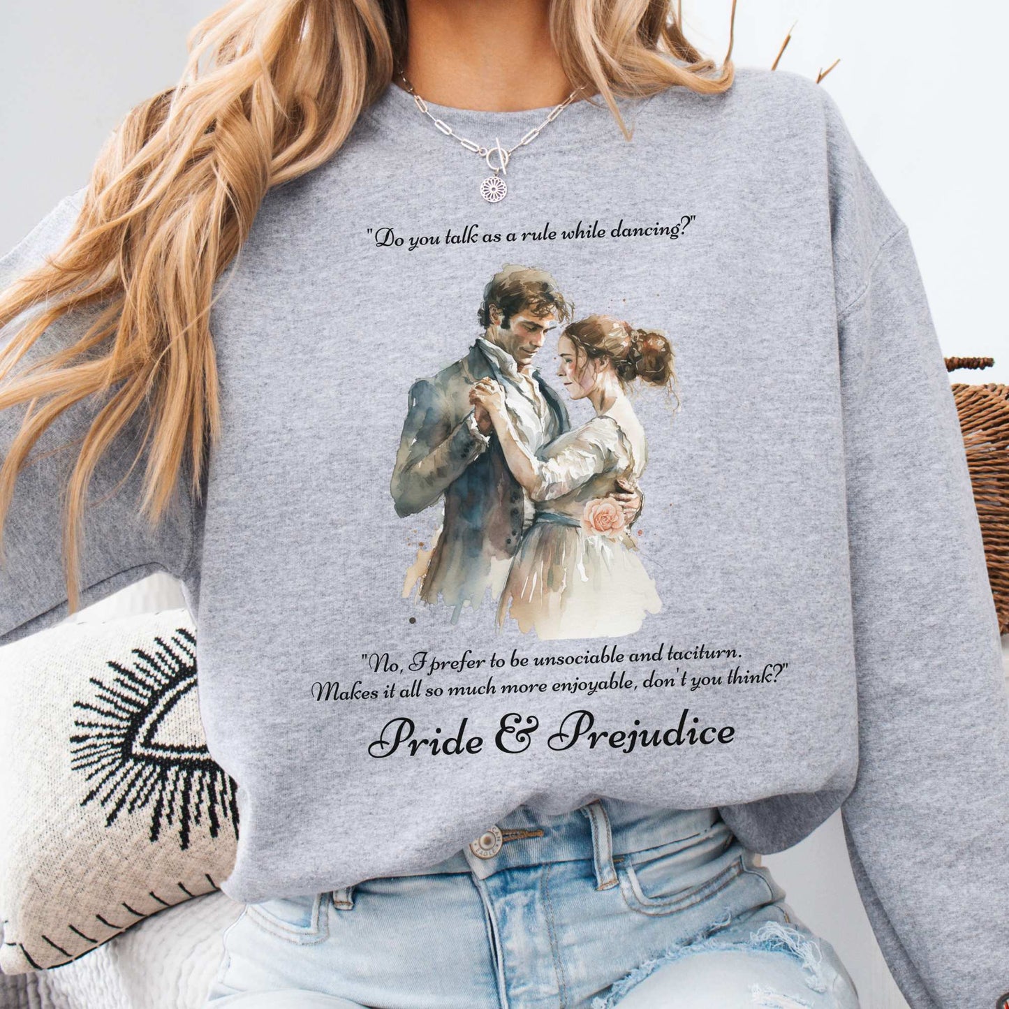 Pride & Prejudice Sweatshirt Sport Grey / S Sweatshirt The Mystic Eden Bookish Book Lovers