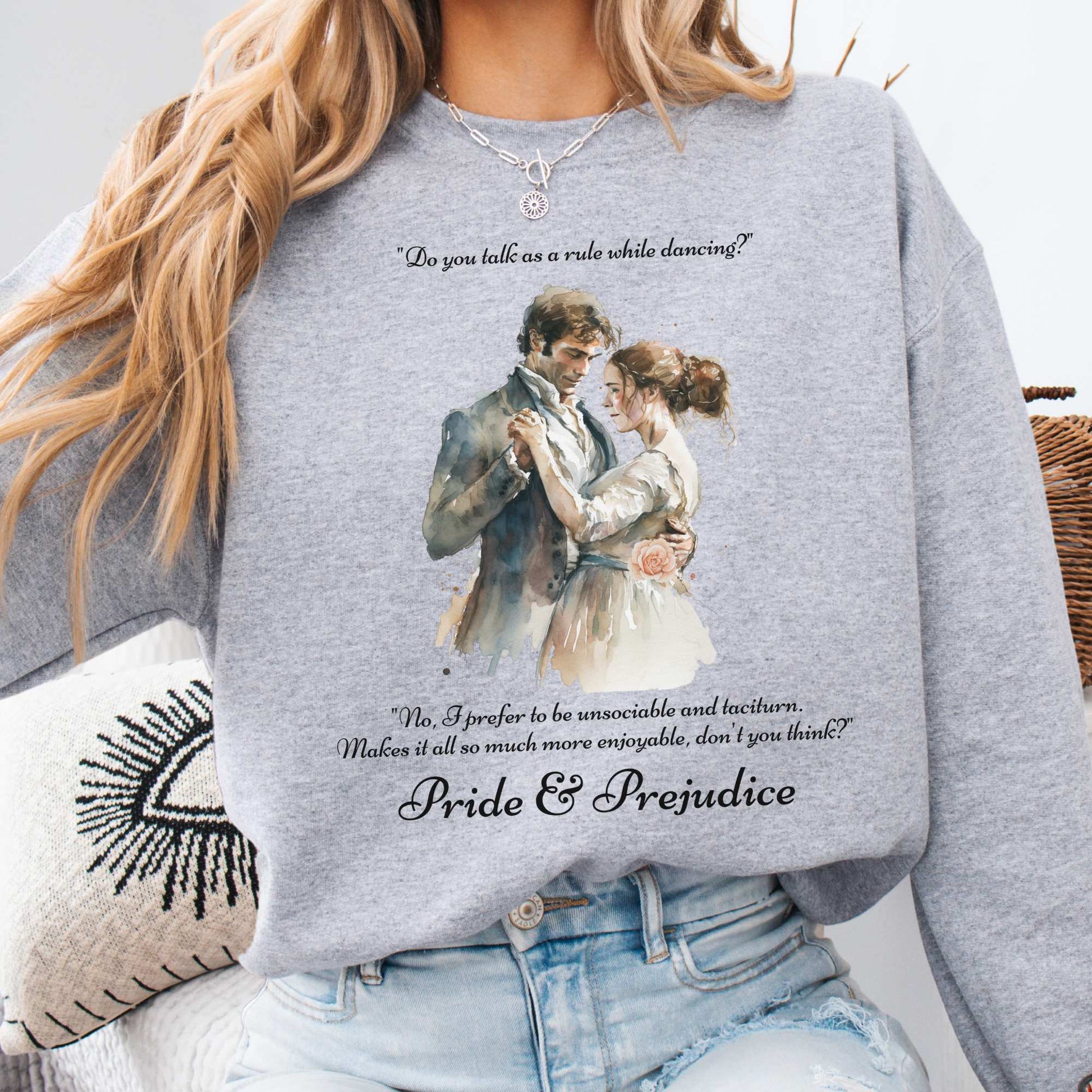 Pride & Prejudice Sweatshirt Sport Grey / S Sweatshirt The Mystic Eden Bookish Book Lovers