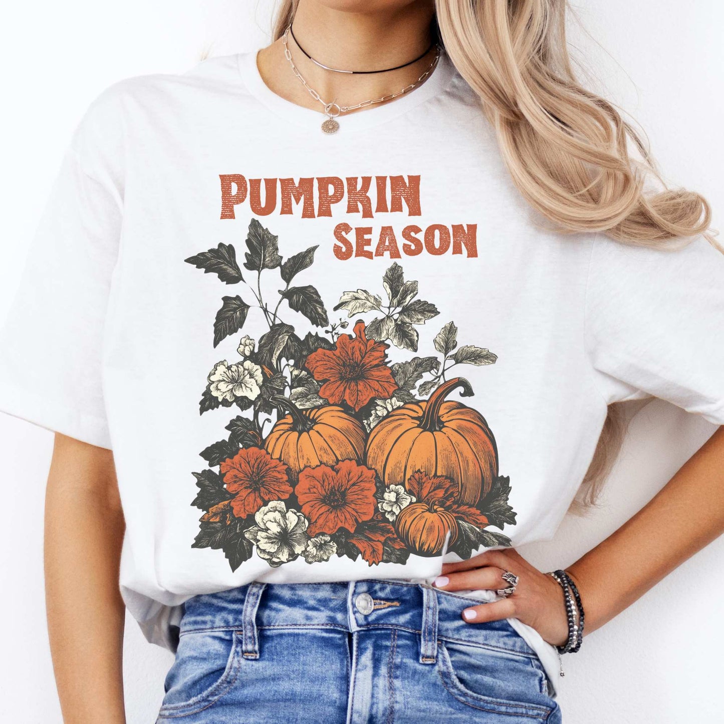 Pumpkin Season Halloween Fall Tee White / S T-Shirt The Mystic Eden Bookish Book Lovers
