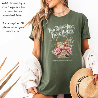 Red Riding Hood's Picnic Baskets Shirt T-Shirt The Mystic Eden Bookish Book Lovers