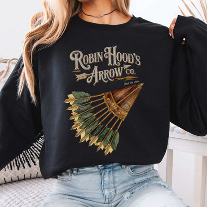 Robin Hood's Arrow Co. Sweatshirt Black / S Sweatshirt The Mystic Eden Bookish Book Lovers