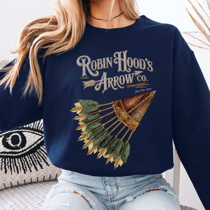 Robin Hood's Arrow Co. Sweatshirt Navy / S Sweatshirt The Mystic Eden Bookish Book Lovers