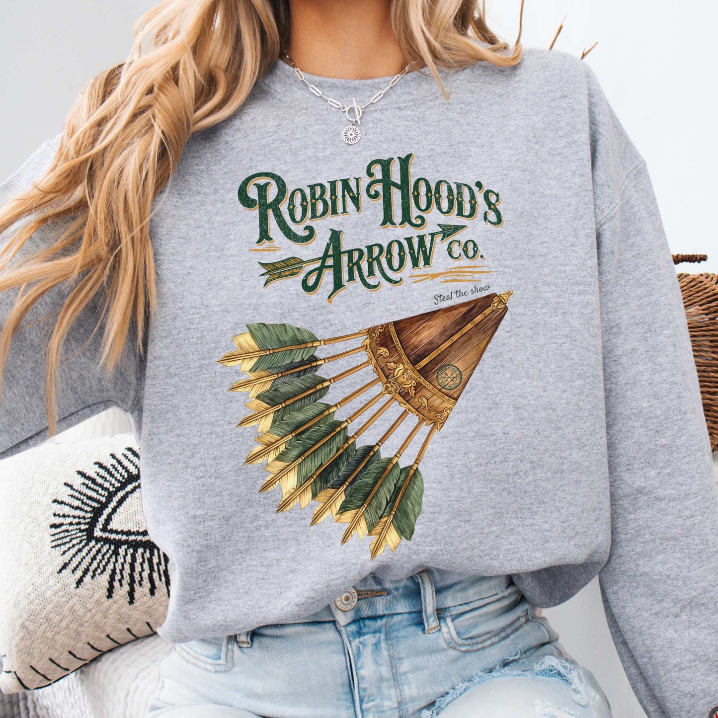 Robin Hood's Arrow Co. Sweatshirt Sport Grey / S Sweatshirt The Mystic Eden Bookish Book Lovers
