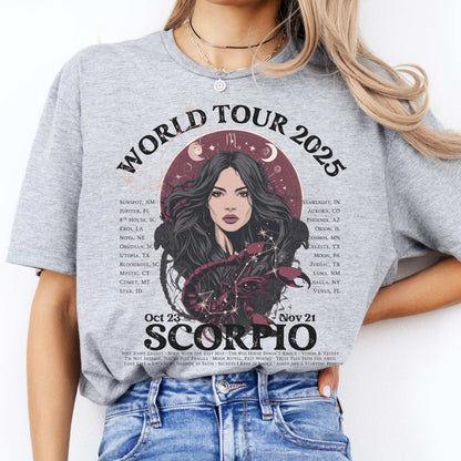 Scorpio Concert T-Shirt - Zodiac World Tour 2025 Shirt Sport Grey / S T-Shirt The Mystic Eden Bookish Book Lovers