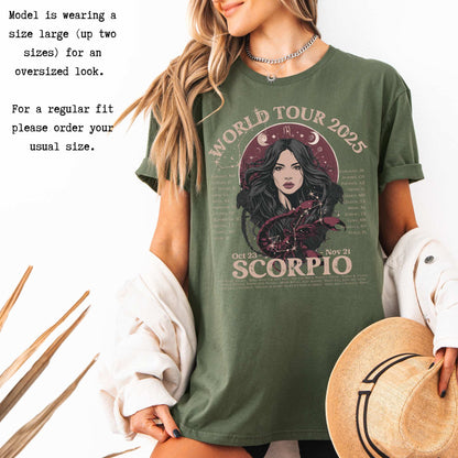 Scorpio Concert T-Shirt - Zodiac World Tour 2025 Shirt T-Shirt The Mystic Eden Bookish Book Lovers