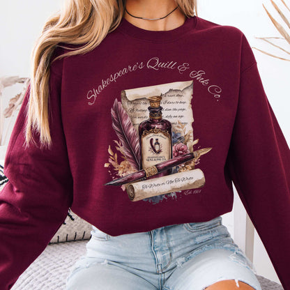 Shakespeare's Quill & Ink Co. Sweatshirt Maroon / S Sweatshirt The Mystic Eden Bookish Book Lovers
