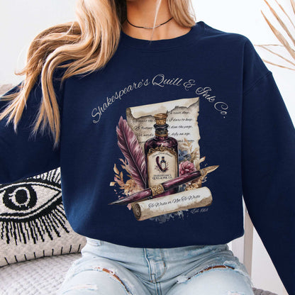 Shakespeare's Quill & Ink Co. Sweatshirt Navy / S Sweatshirt The Mystic Eden Bookish Book Lovers
