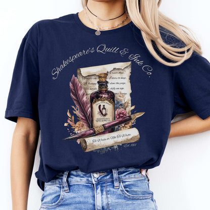 Shakespeare's Quill & Ink Co. Tee Navy / S T-Shirt The Mystic Eden Bookish Book Lovers