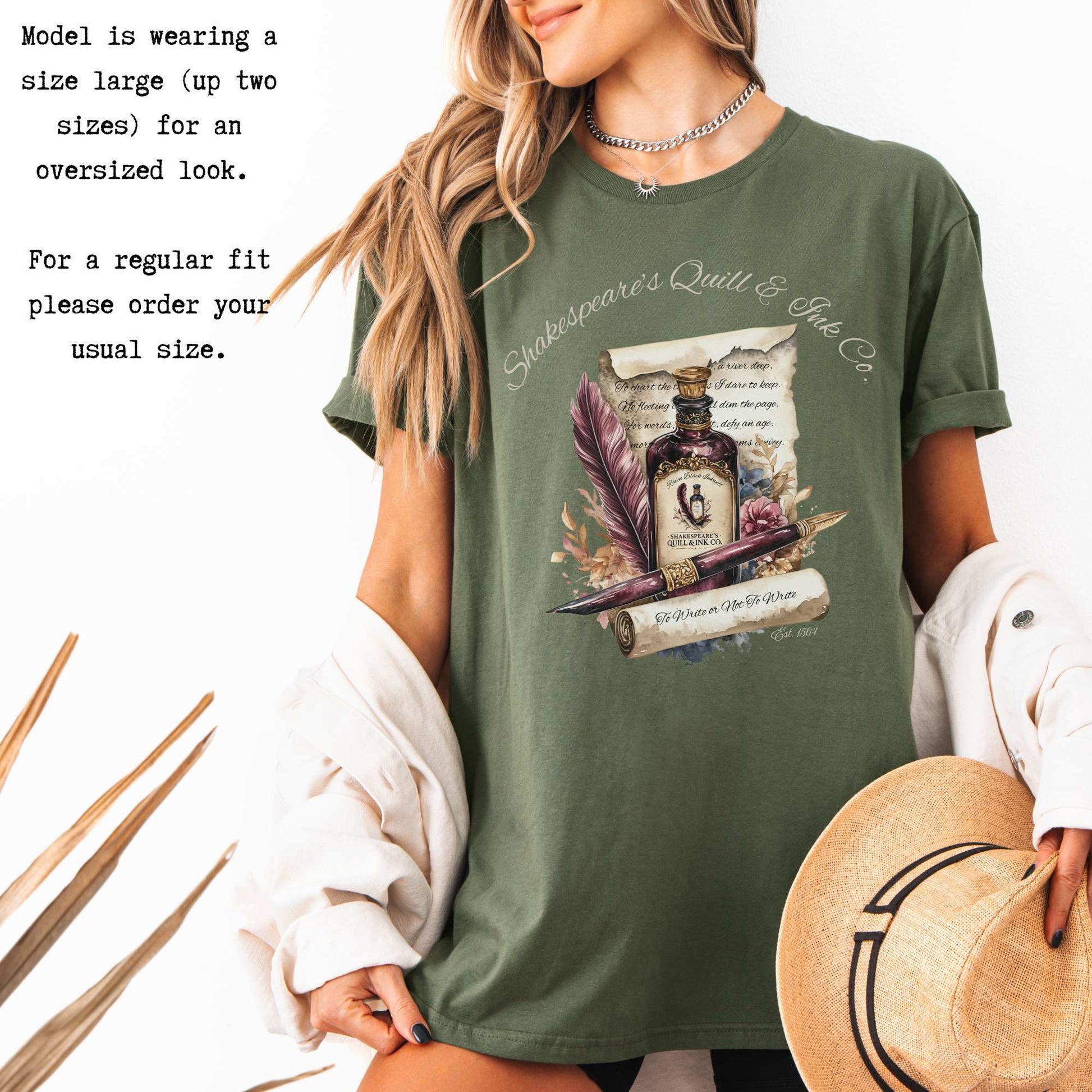 Shakespeare's Quill & Ink Co. Tee T-Shirt The Mystic Eden Bookish Book Lovers