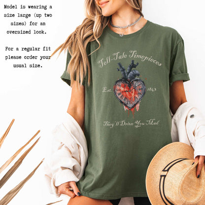 Tell-Tale Timepieces Edgar Allan Poe Shirt T-Shirt The Mystic Eden Bookish Book Lovers