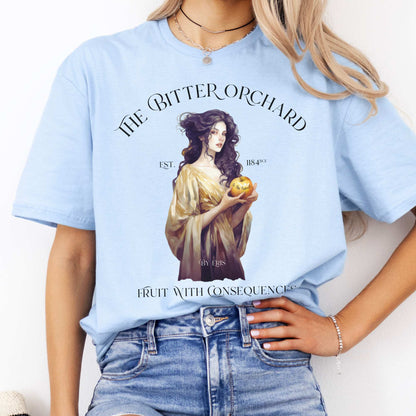 The Bitter Orchard T-Shirt – Fruit With Consequences Light Blue / S T-Shirt The Mystic Eden Bookish Book Lovers