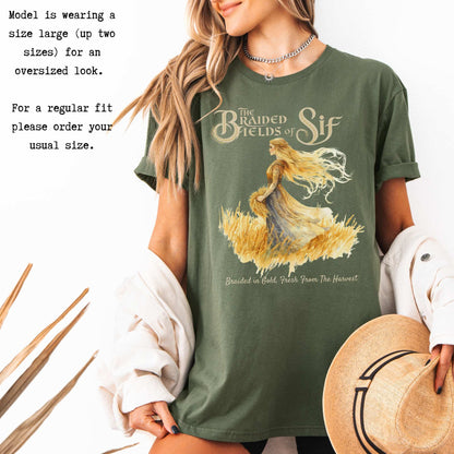 The Braided Fields of Sif Norse Goddess Shirt T-Shirt The Mystic Eden Bookish Book Lovers