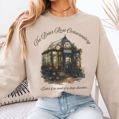 The Briar Rose Conservatory Fairytale Sweatshirt Sand / S Sweatshirt The Mystic Eden Bookish Book Lovers