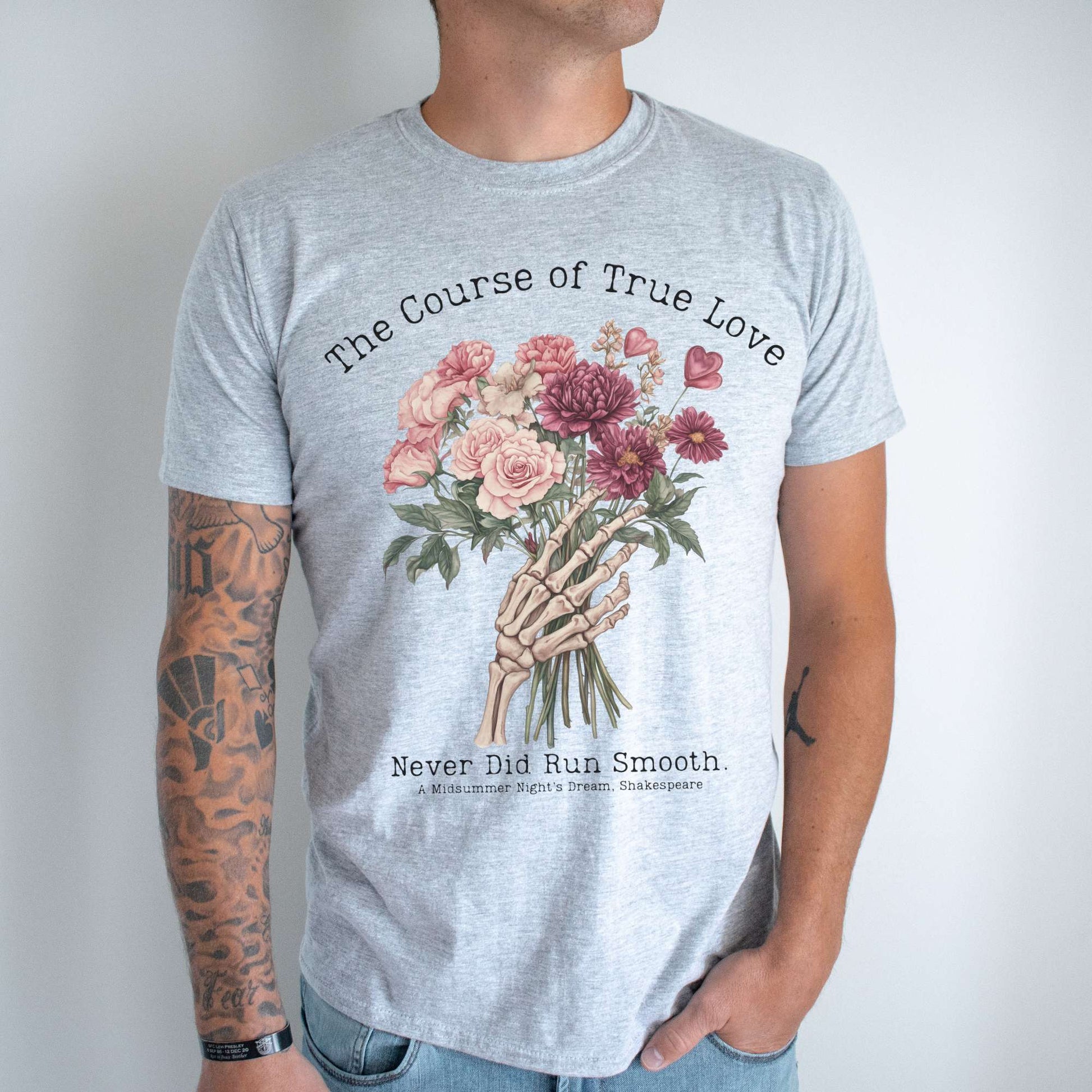 The Course of True Love Never Did Run Smooth - Shakespeare Shirt T-Shirt The Mystic Eden Bookish Book Lovers