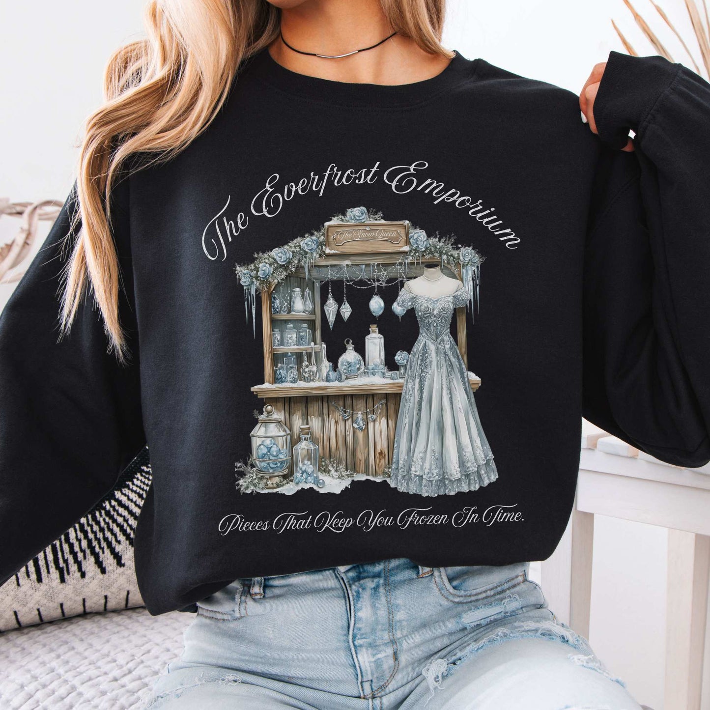 The Everfrost Emporium Fairytale Sweatshirt Black / S Sweatshirt The Mystic Eden Bookish Book Lovers