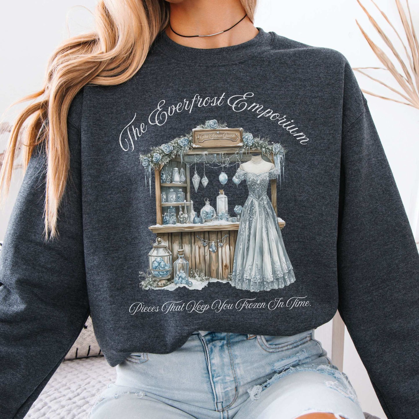 The Everfrost Emporium Fairytale Sweatshirt Dark Heather / S Sweatshirt The Mystic Eden Bookish Book Lovers