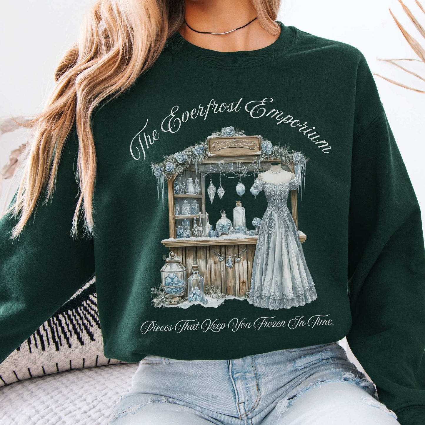 The Everfrost Emporium Fairytale Sweatshirt Forest Green / S Sweatshirt The Mystic Eden Bookish Book Lovers