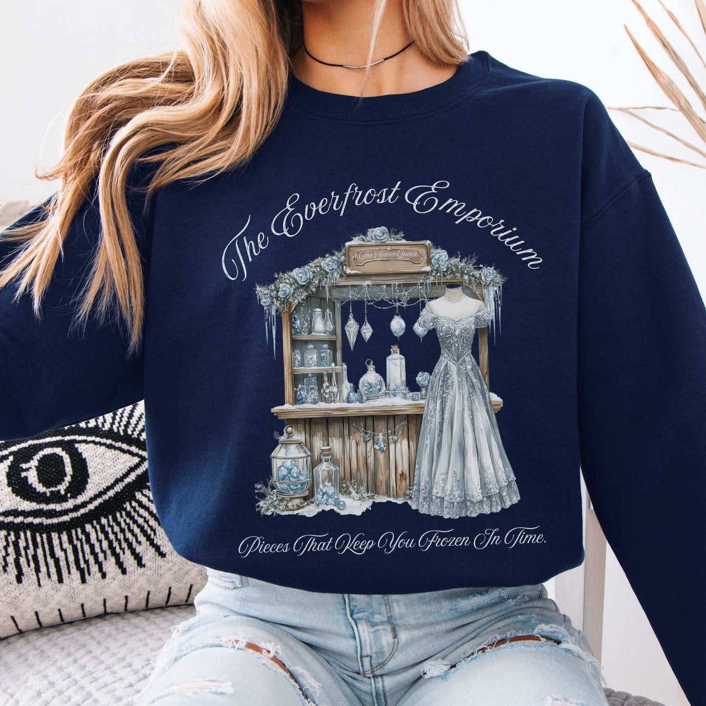 The Everfrost Emporium Fairytale Sweatshirt Navy / S Sweatshirt The Mystic Eden Bookish Book Lovers