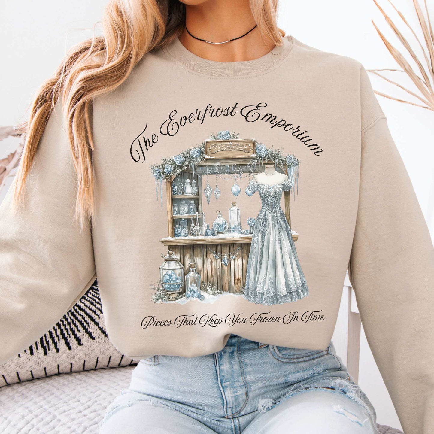The Everfrost Emporium Fairytale Sweatshirt Sand / S Sweatshirt The Mystic Eden Bookish Book Lovers