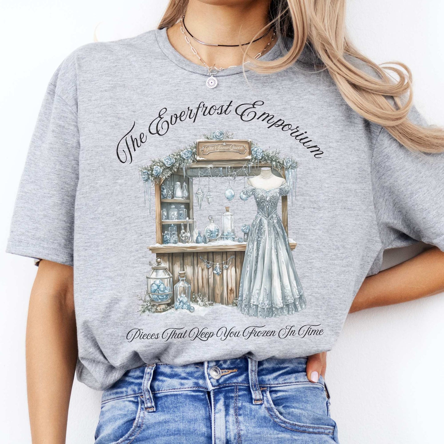The Everfrost Emporium Snow Queen Fairytale Shirt Sport Grey / S T-Shirt The Mystic Eden Bookish Book Lovers