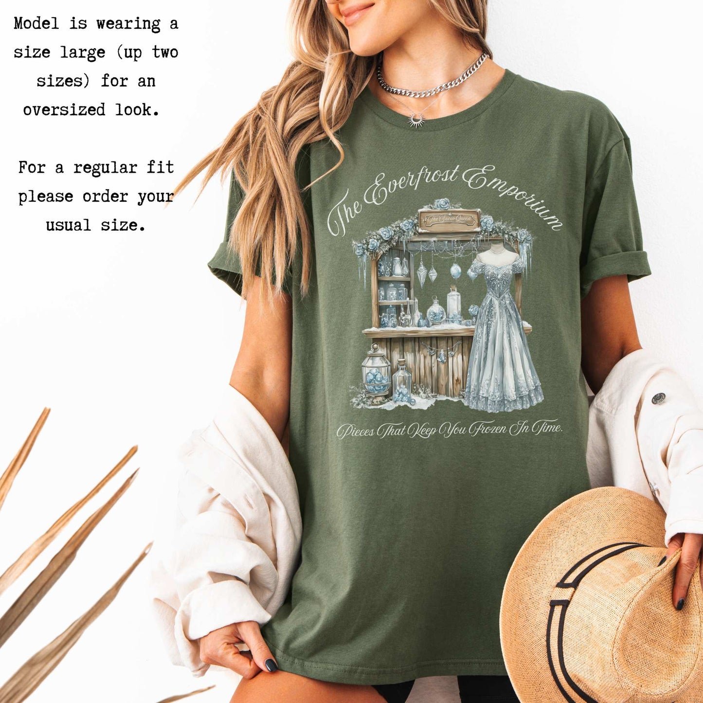 The Everfrost Emporium Snow Queen Fairytale Shirt T-Shirt The Mystic Eden Bookish Book Lovers