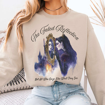 The Fated Reflection Fairytale Sweatshirt Sand / S Sweatshirt The Mystic Eden Bookish Book Lovers