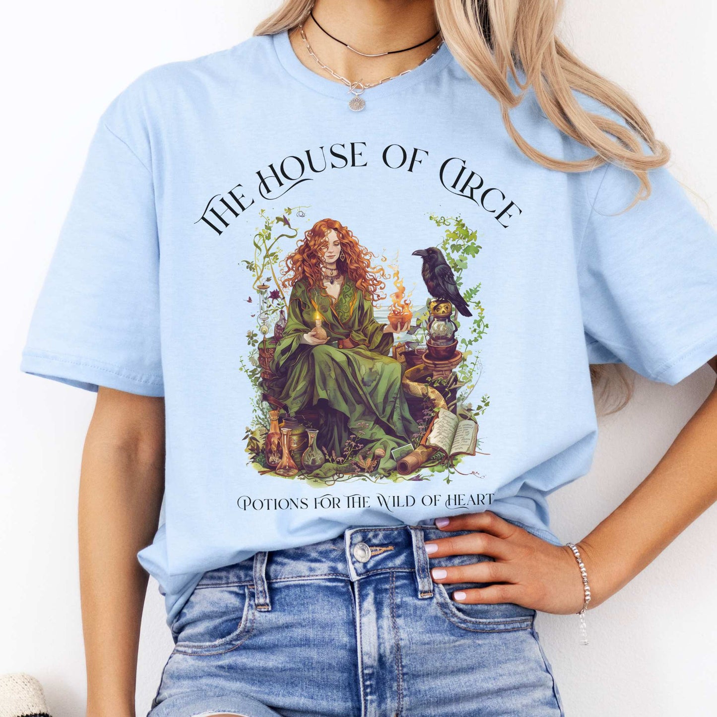 The House of Circe T-Shirt – Potions & Magic Tee Light Blue / S T-Shirt The Mystic Eden Bookish Book Lovers