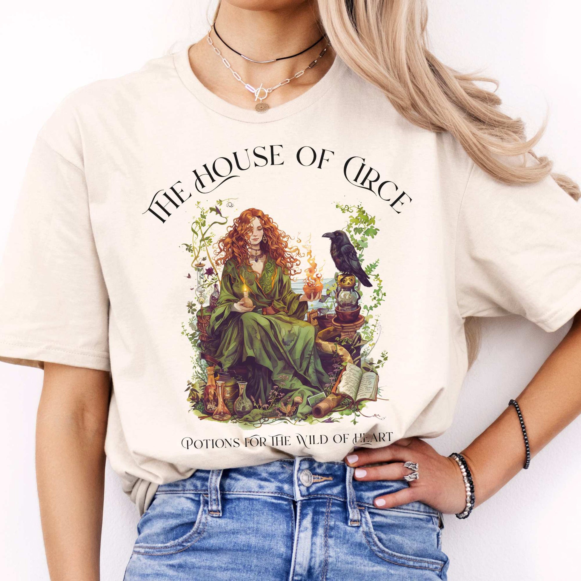 The House of Circe T-Shirt – Potions & Magic Tee Natural / S T-Shirt The Mystic Eden Bookish Book Lovers