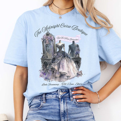 The Midnight Curse Boutique Fairytale Shirt Light Blue / S T-Shirt The Mystic Eden Bookish Book Lovers