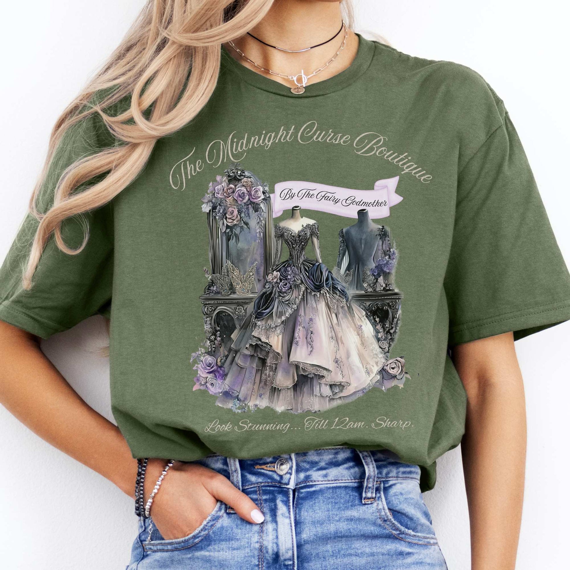 The Midnight Curse Boutique Fairytale Shirt Military Green / S T-Shirt The Mystic Eden Bookish Book Lovers